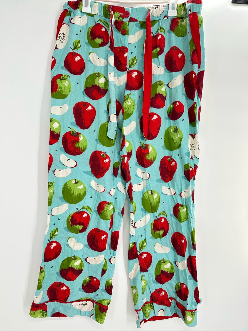 Rare HTF Nick & Nora An Apple A Day Pajama Lounge Pants XL